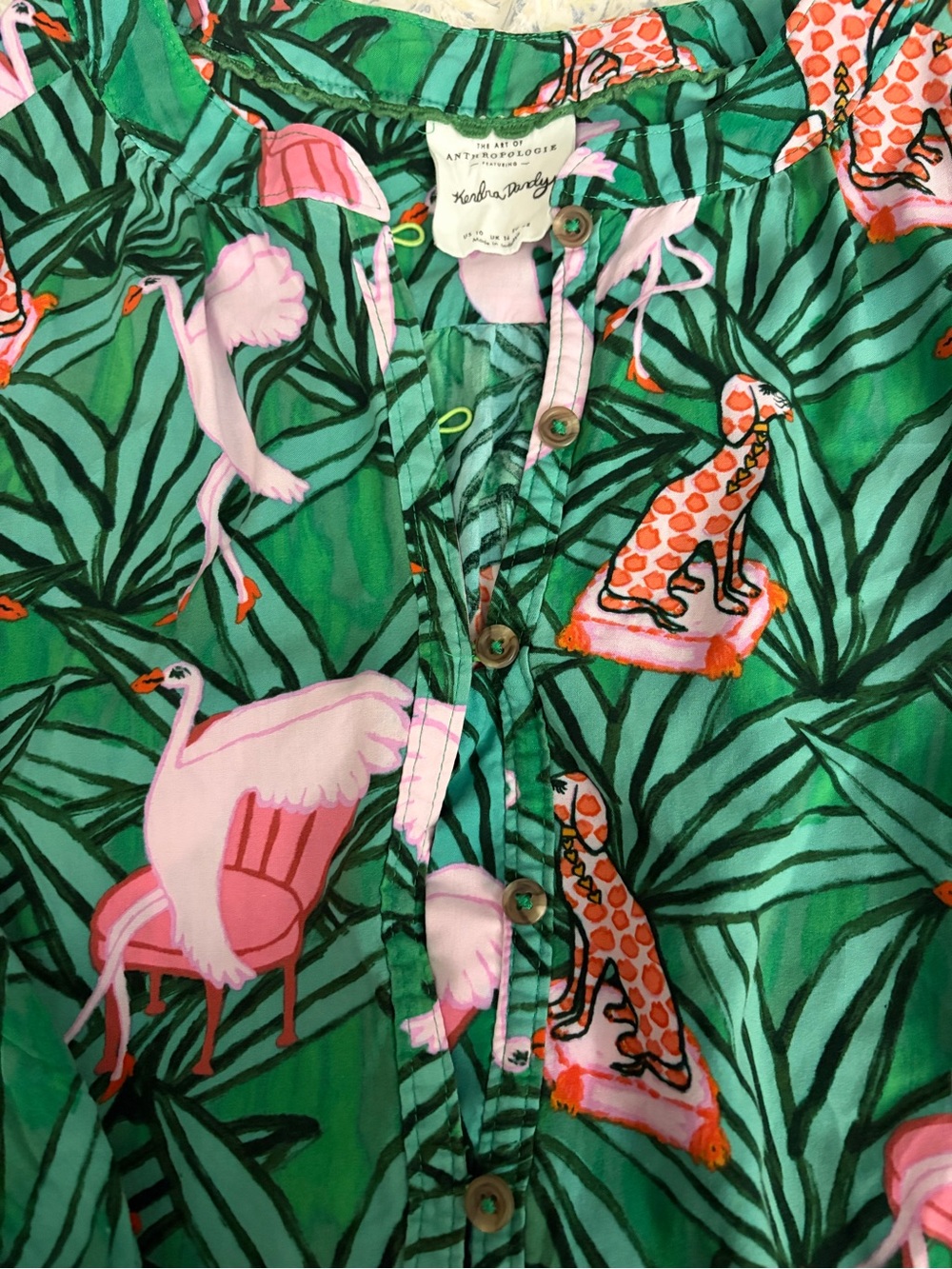 Anthropologie Kendra Dandy print button-down shirt - Picture 5 of 7